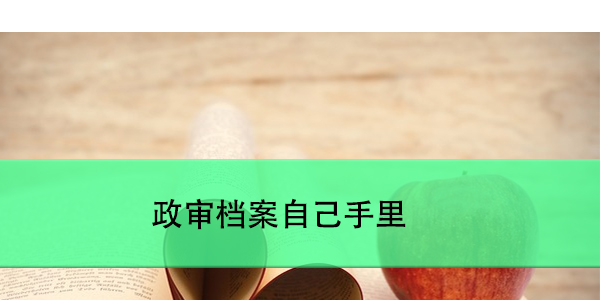 政审档案自己手里，如何处理？