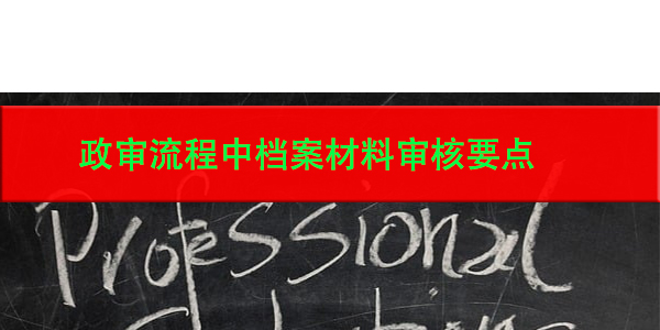 政审流程中档案材料审核要点，如何确保档案完整？
